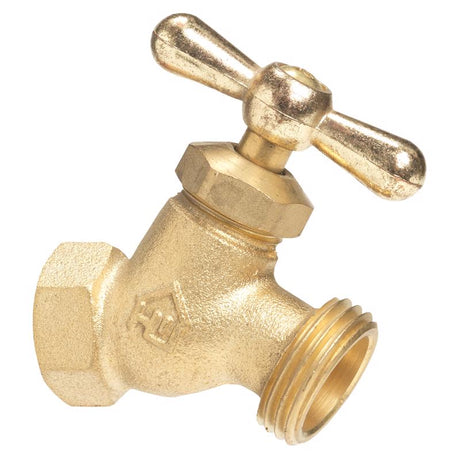 Homewerks 3/4 in. FIP X 3/4 in. MHT Brass No-Kink Hose Bibb