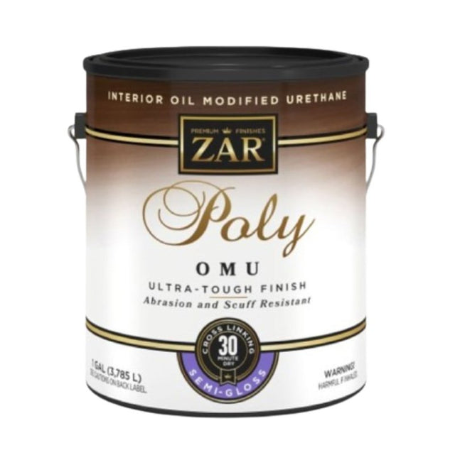 ZAR 36113 Polyurethane, Semi-Gloss, Liquid, Milky Clear, 1 gal, Can, Pack of 2