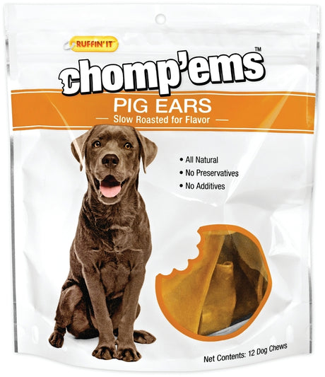 Ruffin'It 05193 Dog Chew, Ingredients: Pig Ears