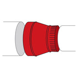 Imperial 7 in. D X 6 in. D Galvanized Steel Furnace Pipe Reducer