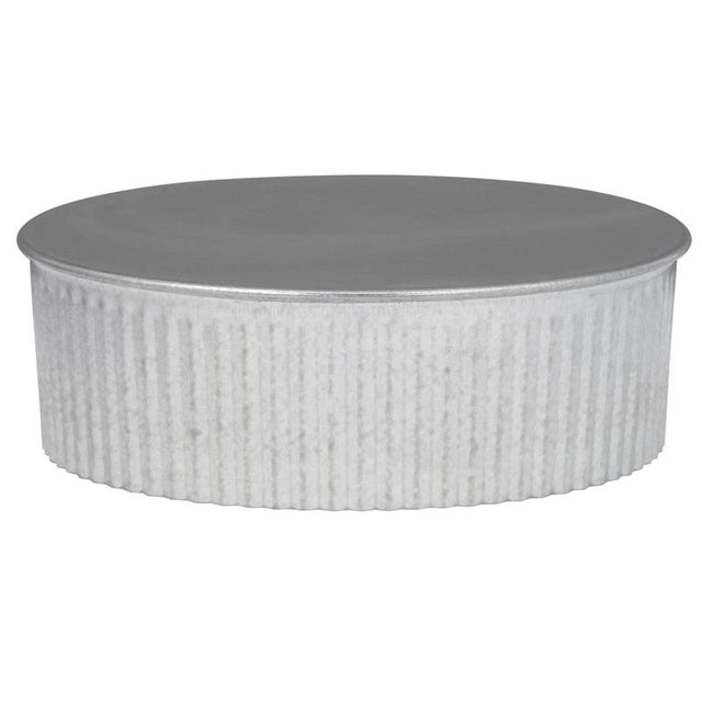 Imperial 5 in. D Galvanized Steel Crimped Pipe End Cap