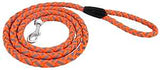Ruffin'It 80137 Reflective Safety Leash, 6 ft L, 5/8 in W, Nylon, Orange, L