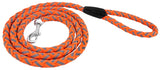 Ruffin'It 80137 Reflective Safety Leash, 6 ft L, 5/8 in W, Nylon, Orange, L