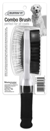 Ruffin'It 19743 Pin and Bristle Brush, Combo, Metal/Plastic, Blue