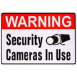 HILLMAN English White Security Decal 4 in. H X 6 in. W, Pack of 6