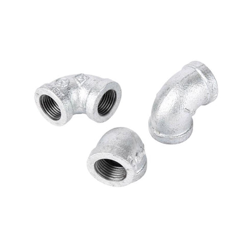 STZ Industries 1/2 in. FIP each X 1/2 in. D FIP Galvanized Malleable Iron 90 Degree Elbow, Pack of 5