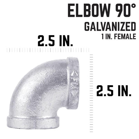 STZ Industries 1 in. FIP each X 1 in. D FIP Galvanized Malleable Iron 90 Degree Elbow, Pack of 5