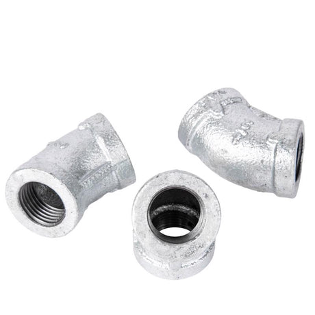 STZ Industries 1/2 in. FIP each X 1/2 in. D FIP Galvanized Malleable Iron 45 Degree Elbow, Pack of 5