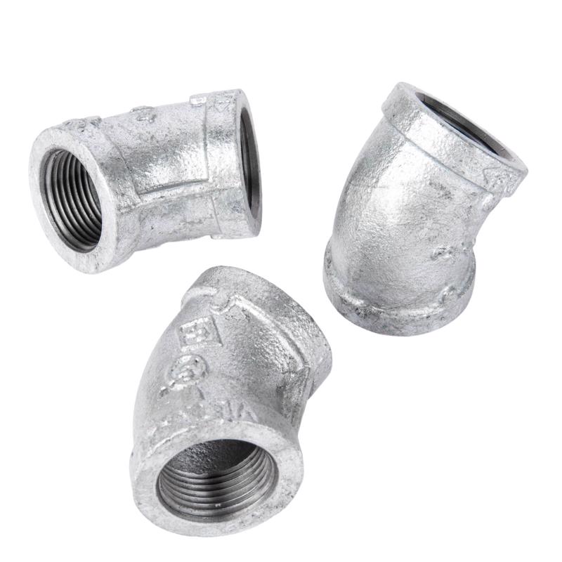 STZ Industries 3/4 in. FIP each X 3/4 in. D FIP Galvanized Malleable Iron 45 Degree Elbow, Pack of 5