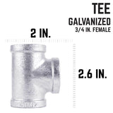STZ Industries 1 in. FIP each X 1 in. D FIP 1 in. D FIP Galvanized Malleable Iron Tee, Pack of 5
