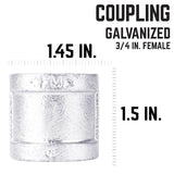 STZ Industries 3/4 in. FIP each X 3/4 in. D FIP Galvanized Malleable Iron Coupling, Pack of 5