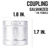 STZ Industries 1 in. FIP each X 1 in. D FIP Galvanized Malleable Iron Coupling, Pack of 5