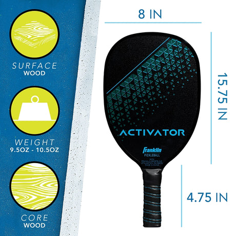 Franklin Sports Activator 52742 Paddle Ball Set, 8 Years and Up, Wood Racket