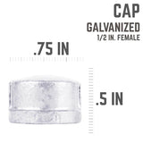 STZ Industries 1/2 in. FIP each Galvanized Malleable Iron Cap, Pack of 5