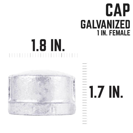 STZ Industries 1 in. FIP each Galvanized Malleable Iron Cap, Pack of 5