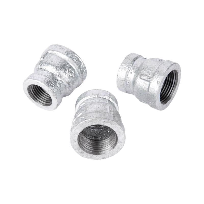 STZ Industries 3/4 in. FIP each X 1/2 in. D FIP Galvanized Malleable Iron Reducing Coupling, Pack of 5