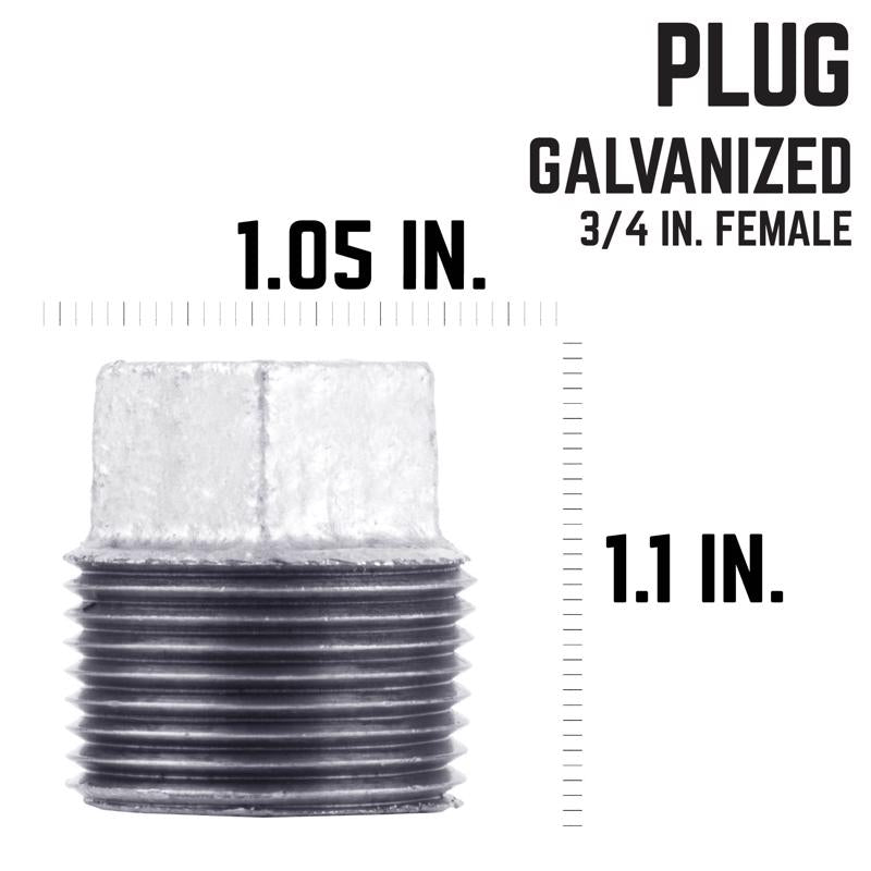 STZ Industries 3/4 in. MIP each Galvanized Malleable Iron Plug, Pack of 5