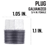 STZ Industries 3/4 in. MIP each Galvanized Malleable Iron Plug, Pack of 5