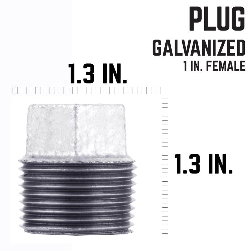 STZ Industries 1 in. MIP each Galvanized Malleable Iron Plug, Pack of 5