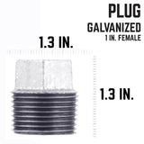 STZ Industries 1 in. MIP each Galvanized Malleable Iron Plug, Pack of 5