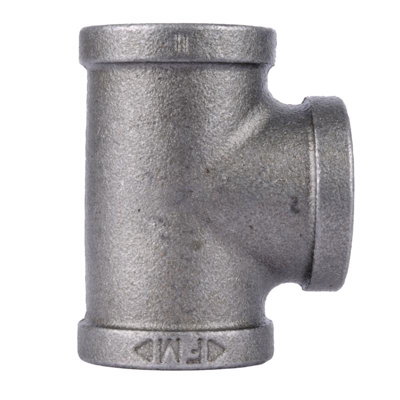 STZ Industries 3/4 in. FIP each X 3/4 in. D FIP 3/4 in. D FIP Black Malleable Iron Tee, Pack of 5