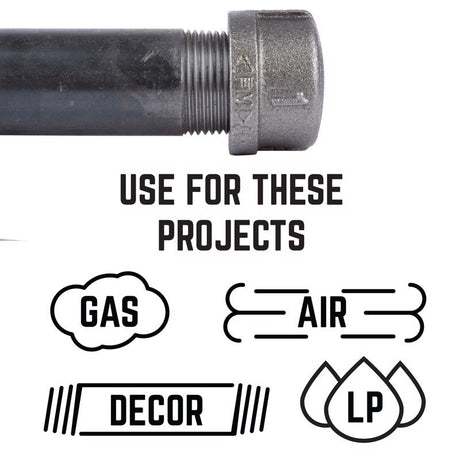 STZ Industries 1/2 in. FIP each Black Malleable Iron Cap, Pack of 5