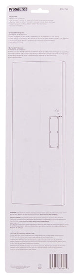 ProSource 32238TNB-PS Push Plate, Aluminum, Satin Nickel, 15 in L, 3-1/2 in W, 0.8 mm Thick