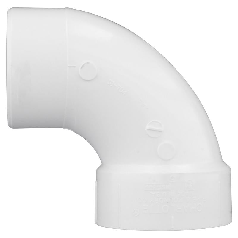 Charlotte Pipe Schedule 40 1-1/4 in. Hub X 1-1/4 in. D Spigot PVC Street Elbow 1 pk