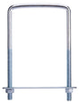 ProSource LR355 U-Bolt, 3/8 in Thread, 3-3/4 in L Thread, Steel, Zinc, Pack of 10