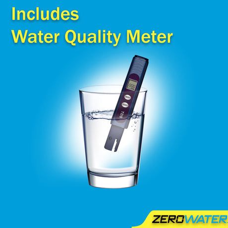 ZeroWater Ready-Pour 10 cups Blue/White Water Filtration Pitcher