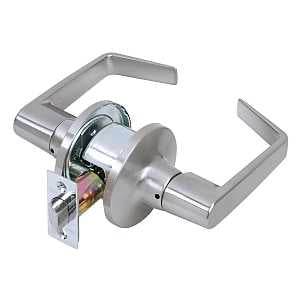Tell Manufacturing CL100197 Passage Lever, Satin Chrome, Steel, Reversible Hand, 2 Grade