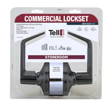 Tell Manufacturing LC2400 Series CL102905 Storeroom Lever, Lever Handle, Matte Black, Commercial, 2 Grade, C Keyway