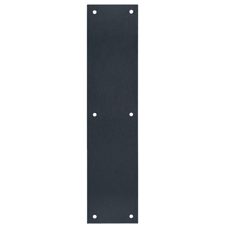 Tell Manufacturing DT101944 Push Plate, 15 in L, 3-1/2 in W, 0.05 ga Gauge, Stainless Steel, Matte Black