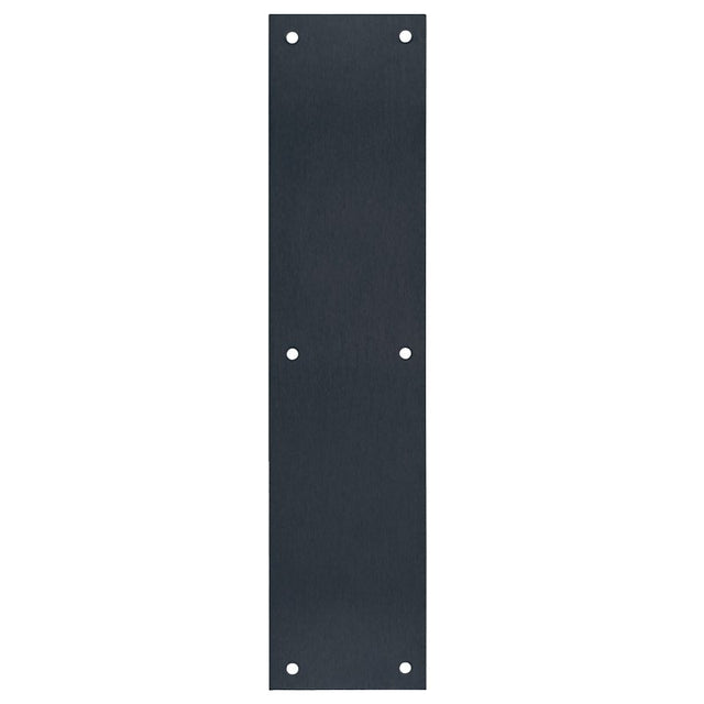 Tell Manufacturing DT101944 Push Plate, 15 in L, 3-1/2 in W, 0.05 ga Gauge, Stainless Steel, Matte Black