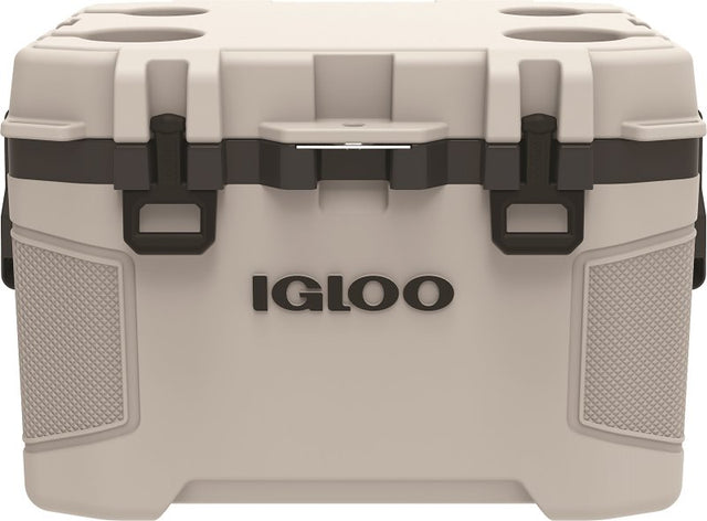 Igloo Trailmate Series 0050215 Cool Box, 50 qt Cooler, Polyethylene/Polypropylene, BoneObsidian Gray