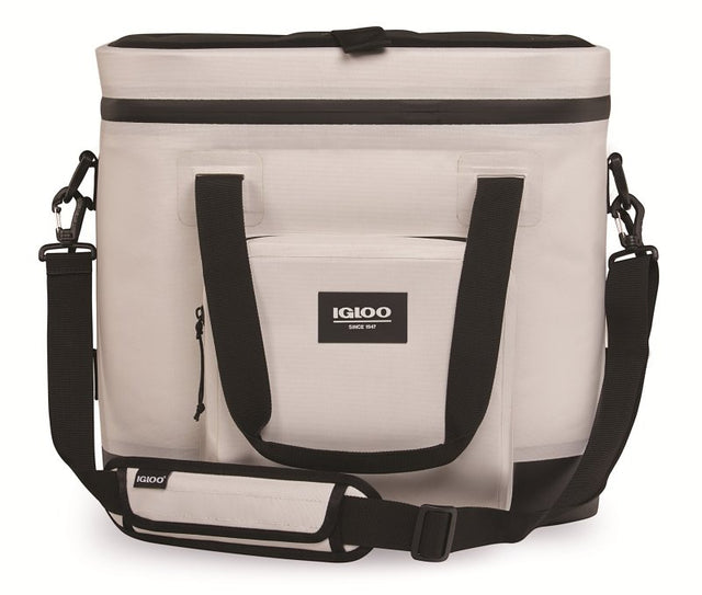 Igloo Trailmate Series 0062204 Heavy-Duty Cool Bag, 31 cm L, 44.5 cm W, 30 qt, EVA/HDPE/Polyester, Bone, Zipper