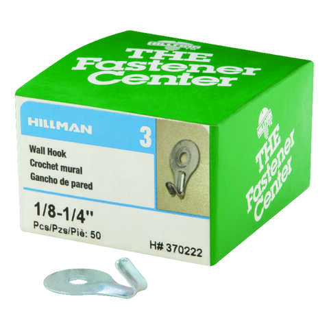 HILLMAN Steel Zinc Silver Classic Utility Hooks 5 lb 50 pk