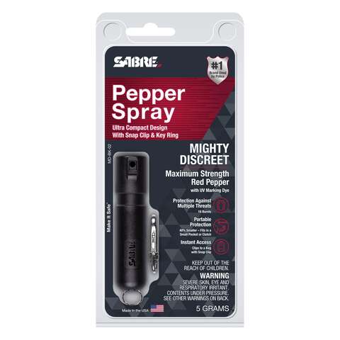 Sabre Mighty Discreet Black Plastic Pepper Spray