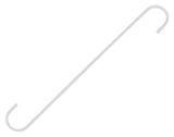 Landscapers Select GB0133L Extender S-Hook, 12 in H, Steel, White, Hanging Mounting