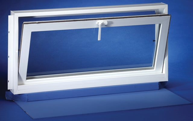 Duo-Corp Aristoclass Series 3220ART Hopper Basement Window, Glass Glass/Screen, Vinyl Frame