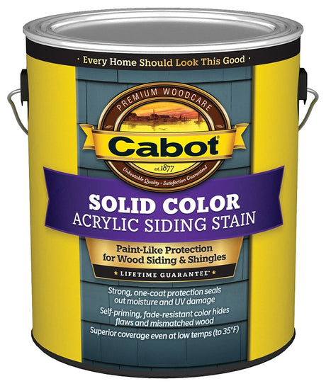 Cabot 800 Series 140.0000808.007 Solid Color Siding Stain, Natural Flat, Liquid, 1 gal, Can, Pack of 4