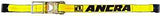 Ancra 500 Series 48987-20 Strap, 3 in W, 27 ft L, Polyester, Yellow, 5400 lb Working Load, Hook End