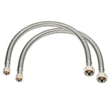Homewerks 1/2 in. FIP X 1/2 in. D FIP 16 in. Braided Stainless Steel Supply Line