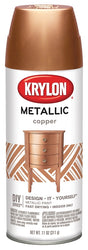 Krylon K02203007 Metallic Spray Paint, 12 oz Can, 25 sq-ft Coverage Area, Oil Base, Metallic, Copper