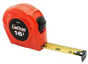 Crescent Lufkin L600N Series L616N Tape Measure, 16 ft L Blade, 3/4 in W Blade, Steel Blade, Plastic Case, Orange Case