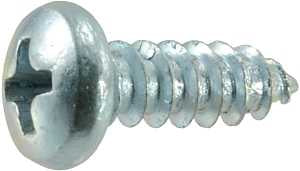 Midwest Fastener 03238 Screw, #8 Thread, Coarse Thread, Pan Head, Phillips Drive, Steel, Zinc, 100/PK