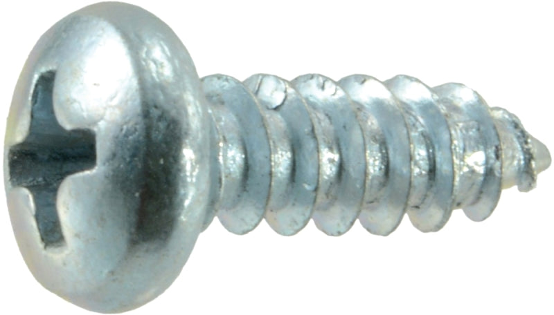 Midwest Fastener 03238 Screw, #8 Thread, Coarse Thread, Pan Head, Phillips Drive, Steel, Zinc, 100/PK