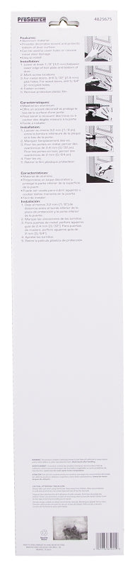 ProSource 32303ORD-PS Kick Plate, 30 in L, 6 in W, Aluminum