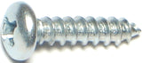 Midwest Fastener 03240 Screw, #8 Thread, Coarse Thread, Pan Head, Phillips Drive, Self-Tapping, Sharp Point, Steel, Zinc