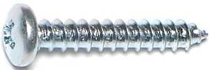 Midwest Fastener 03242 Screw, #8 Thread, Coarse Thread, Phillips Drive, Self-Tapping, Sharp Point, Steel, Zinc, 100/PK